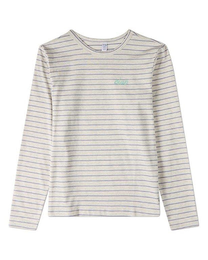 Memoi Ciao Striped Long Sleeve T-Shirt - MKC-109