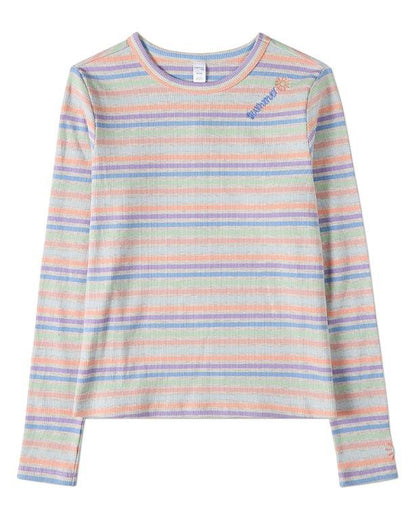 Memoi Summer Sun Striped Long Sleeve T-Shirt - MKC-114