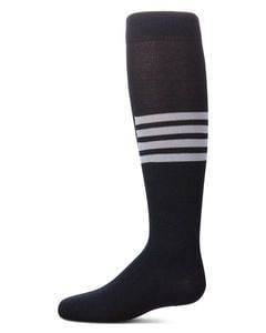 Memoi Girls Triple Half Stripe Knee High Socks