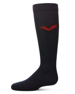 Memoi Girls' Outline Heart Knee High Socks