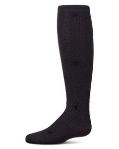 Memoi Girls Flocked Opaque "Fireworks" Tights - Mkf-11643