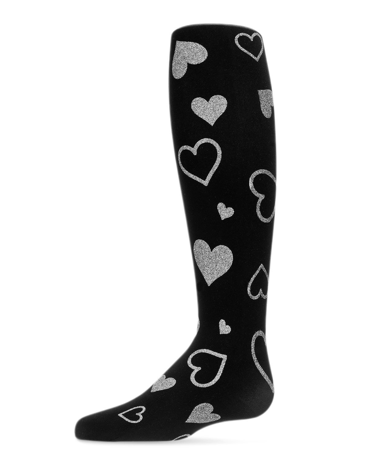 Memoi Sparkling Glitter Heart Tights