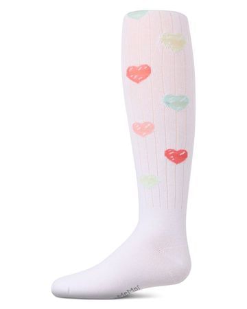 Memoi Multi Heart Graffiti Cotton Tights