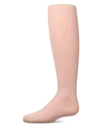 Memoi Lightweight Cable Cotton Tights - MKF-4122