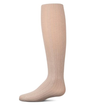 Memoi Lightweight Cable Cotton Tights - MKF-4122