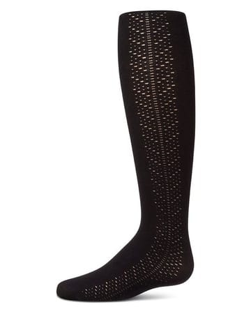 Memoi Lightweight Side Drop Stitch Cotton Tights - MKF-4123
