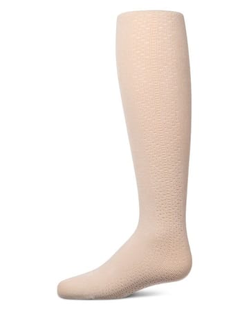 Memoi Lightweight Side Drop Stitch Cotton Tights - MKF-4123