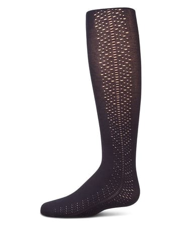 Memoi Lightweight Side Drop Stitch Cotton Tights - MKF-4123