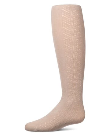 Memoi Lightweight Side Drop Stitch Cotton Tights - MKF-4123