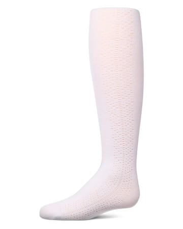 Memoi Lightweight Side Drop Stitch Cotton Tights - MKF-4123
