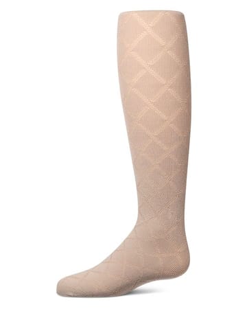 Memoi Drop Stitch Diamond Cotton Tights - MKF-4124