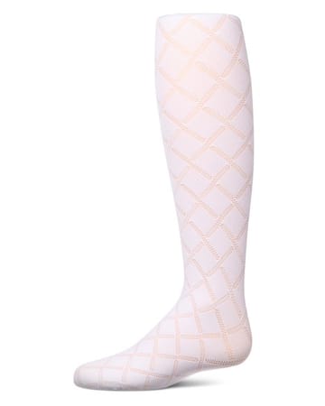 Memoi Drop Stitch Diamond Cotton Tights - MKF-4124