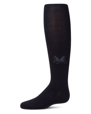 Memoi Luxe Shine Bow Cotton Tights - MKF-4135