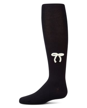 Memoi Knit Bow Cotton Tights - MKF-4137
