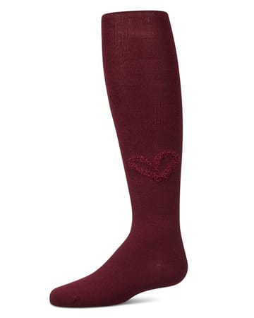 Memoi Cozy Heart Cotton Tights - MKF-4140