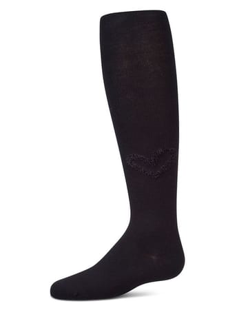 Memoi Cozy Heart Cotton Tights - MKF-4140