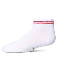 Memoi Girls Ziggy Double Ring Cotton Blend Anklet Sock - Mkf-6046