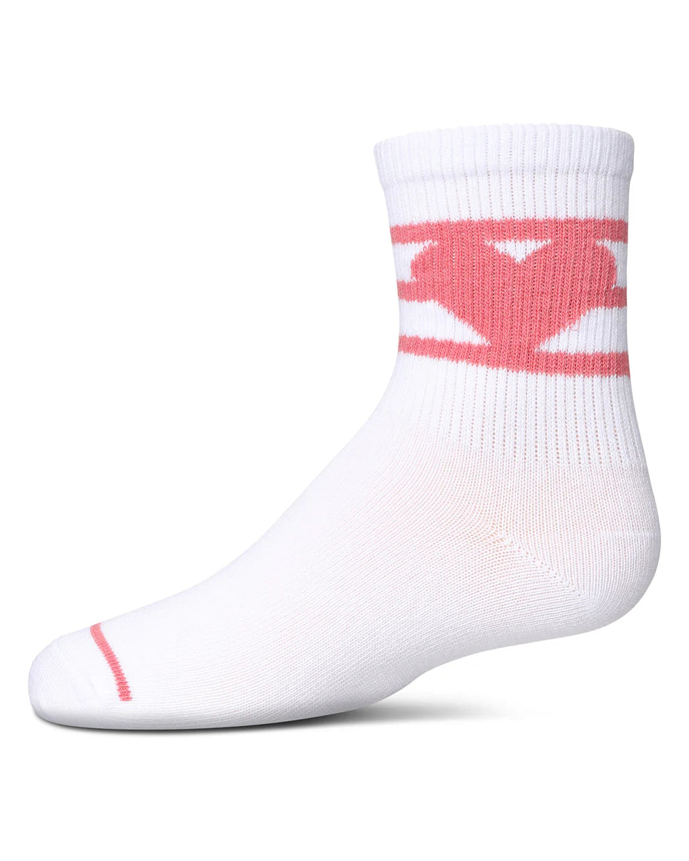 Memoi Girls Sweetheart Cotton Blend Crew Socks - Mkf-6052