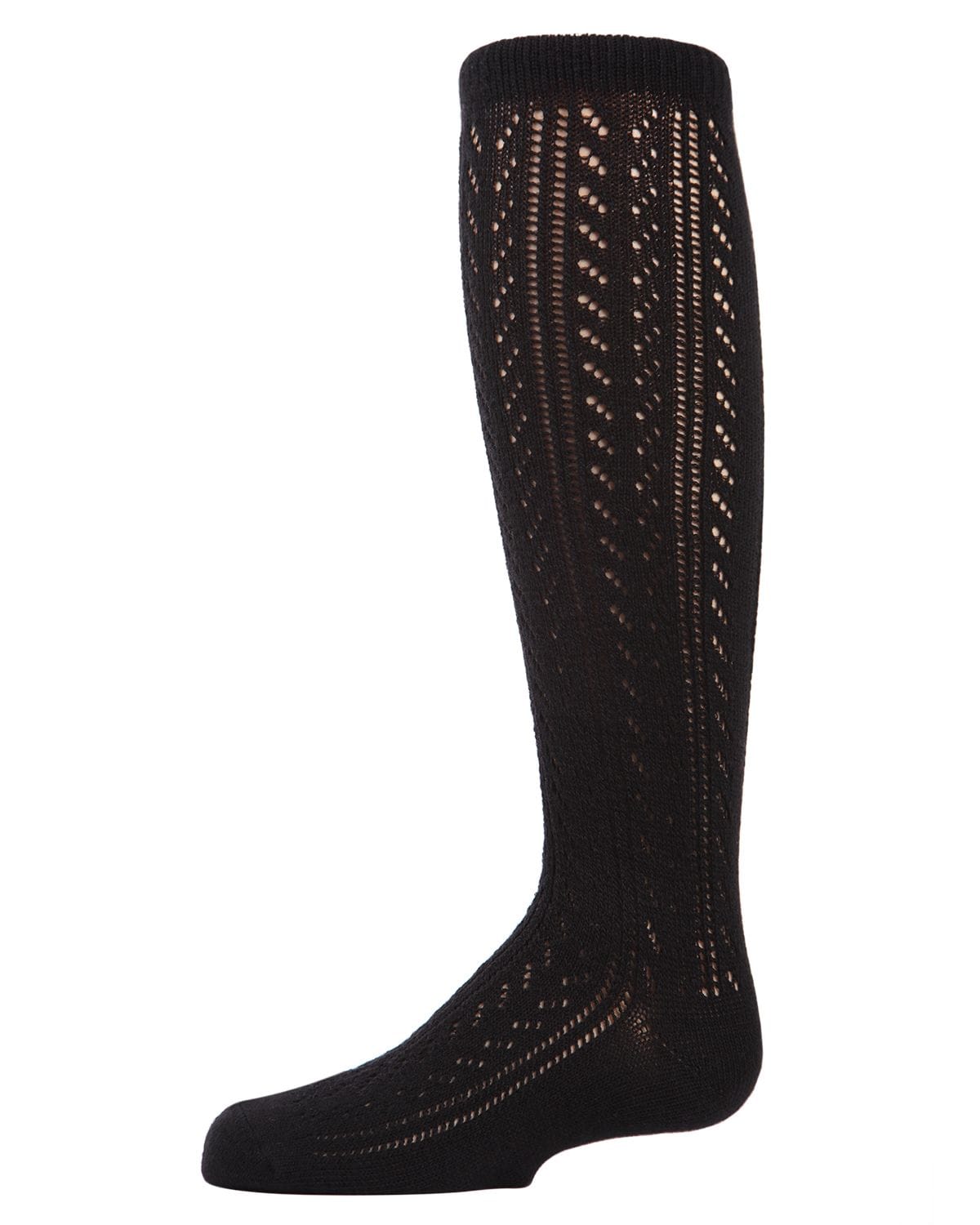 Memoi Open Work Leaves Knee High - Mkf-7006