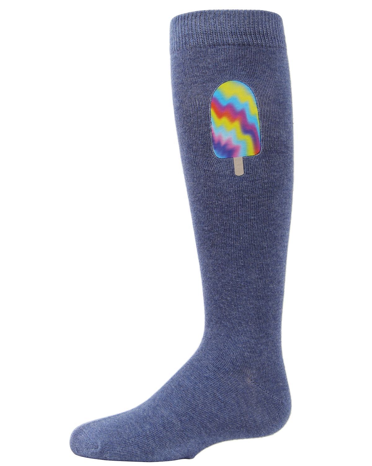 Memoi Girls' Tie-Dye Popsicle Knee-High Socks