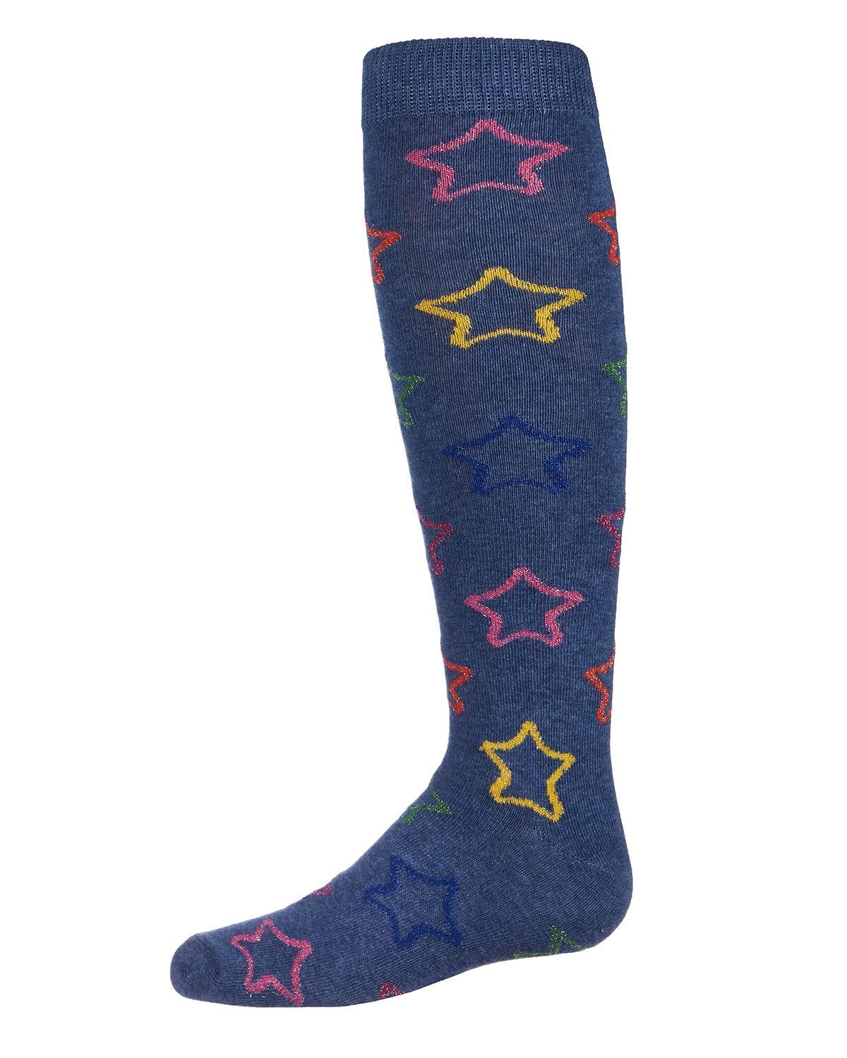 Memoi Girls' Star Shine Knee-High Socks