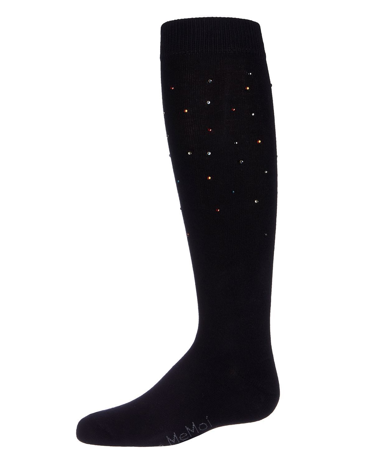 Memoi Girls' Multi Stone Knee-High Socks