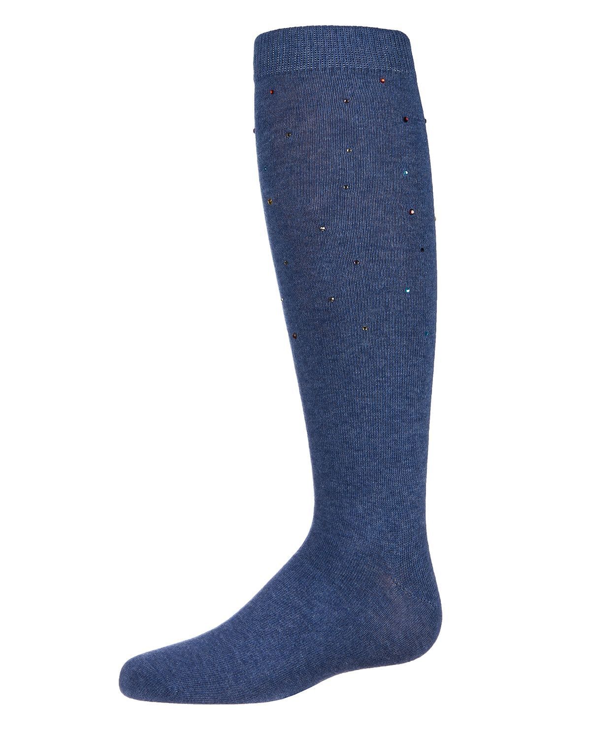 Memoi Girls' Multi Stone Knee-High Socks