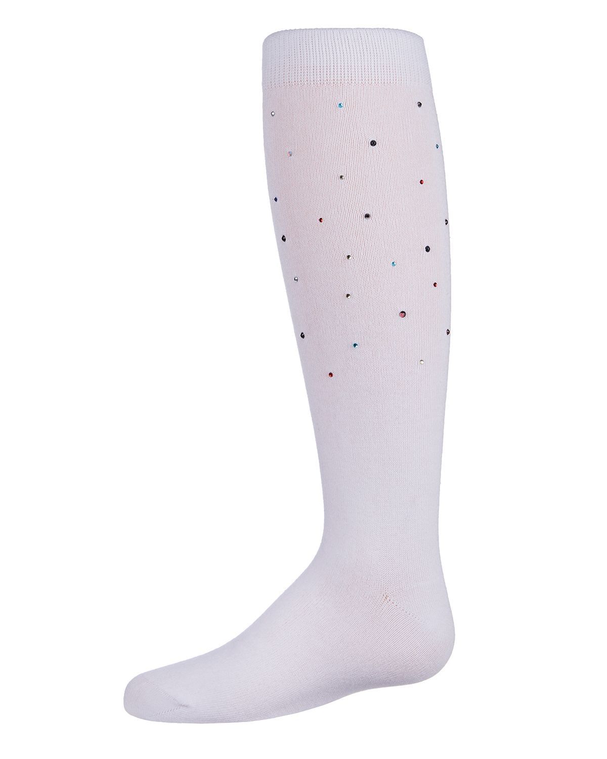 Memoi Girls' Multi Stone Knee-High Socks