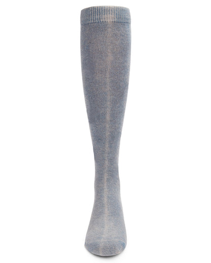 Acid Wash Girls Cotton Blend Knee High Sock