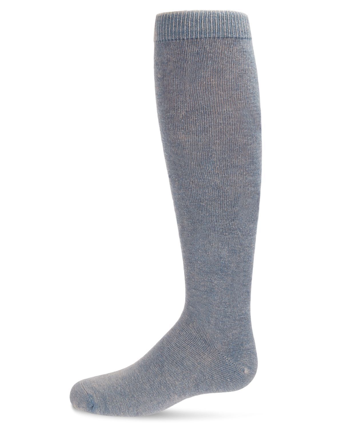 Memoi Girls' Acid Wash Cotton Blend Knee High Socks