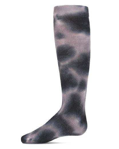 Girls Bleached Tie Dye Cotton Blend Knee High Socks