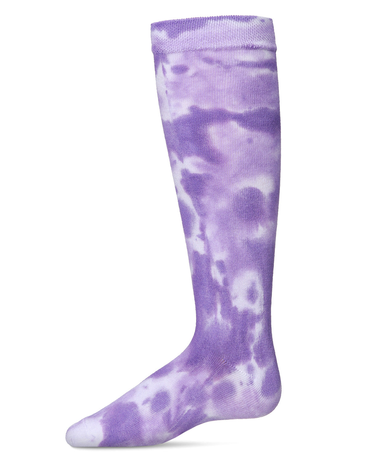 Girls Bleached Tie Dye Cotton Blend Knee High Socks