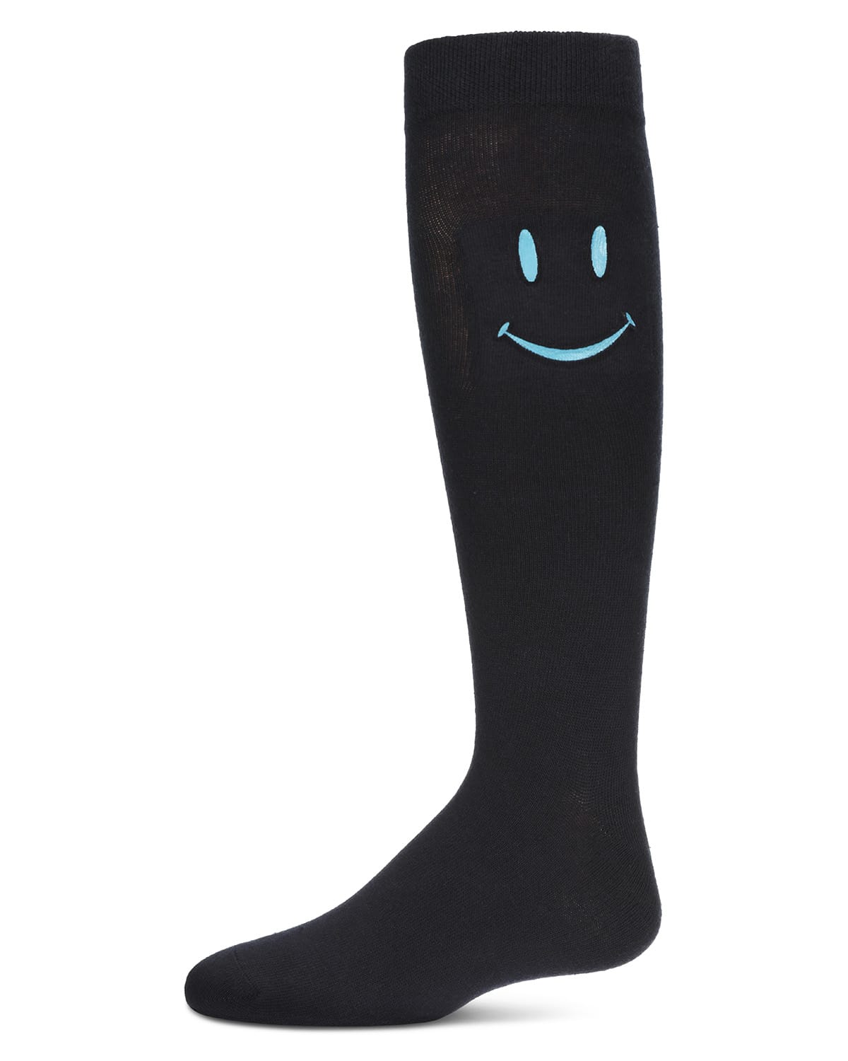 Memoi Girls' Smiley Embossed Knee-High Socks