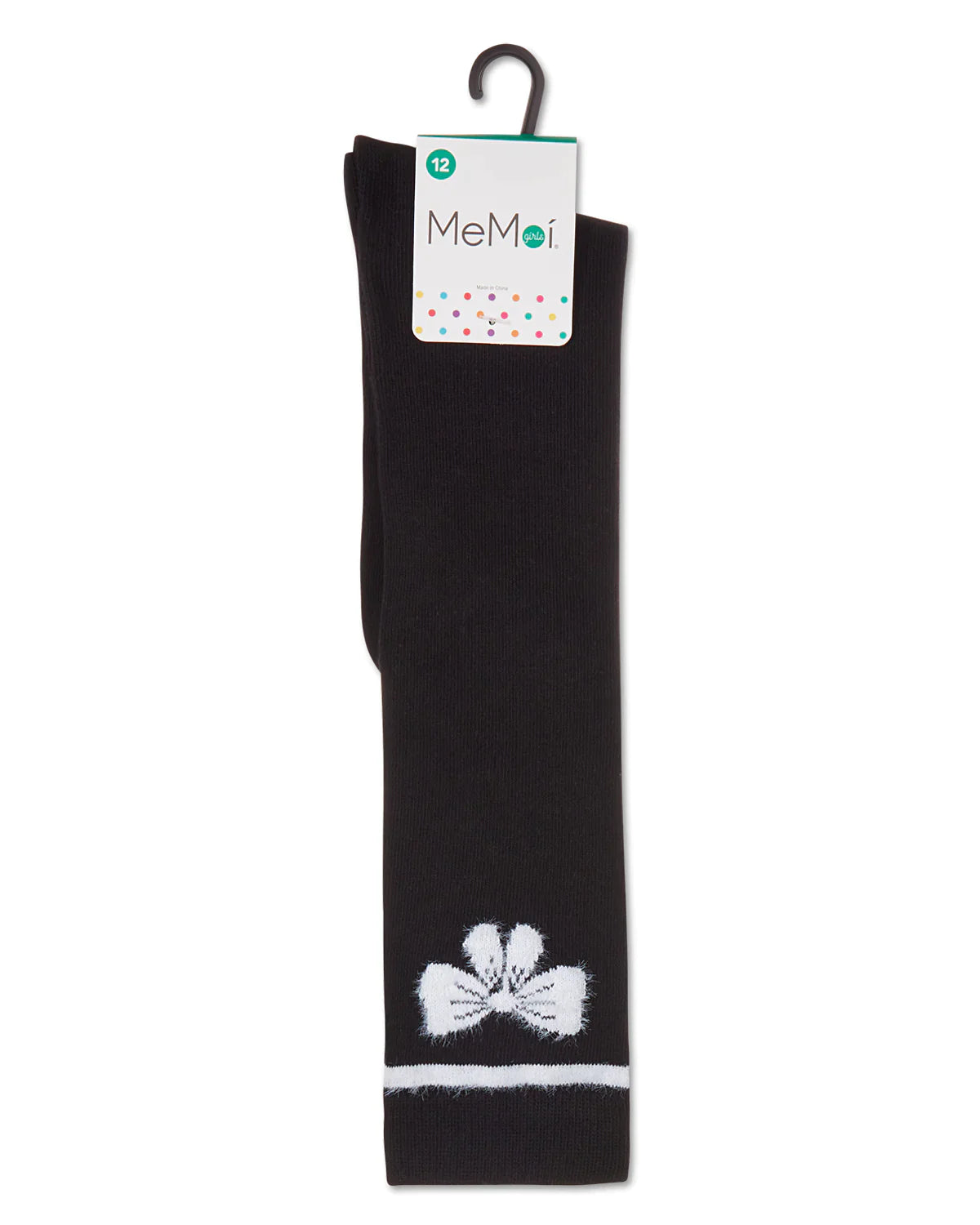 Girls' Fuzzy Bow Knee High Socks