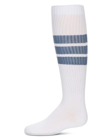 Memoi Girls Triple Stripe Knee High Socks - Mkf-7164
