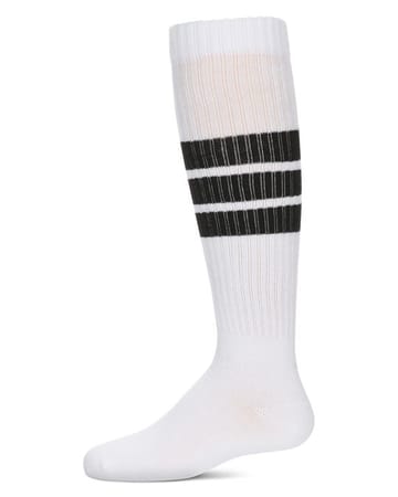 Memoi Girls Triple Stripe Knee High Socks - Mkf-7164