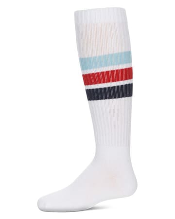 Memoi Girls Triple Stripe Knee High Socks - Mkf-7164
