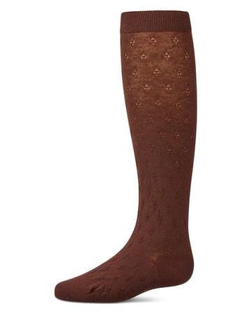 Memoi Tiny Bloom Pointelle Knee High - MKF-7281