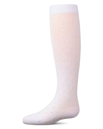 Memoi Tiny Bloom Pointelle Knee High - MKF-7281