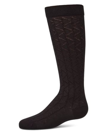 Memoi Side Zag Knee High - MKF-7283