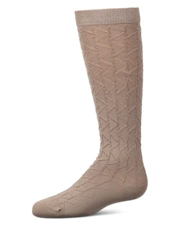 Memoi Side Zag Knee High - MKF-7283
