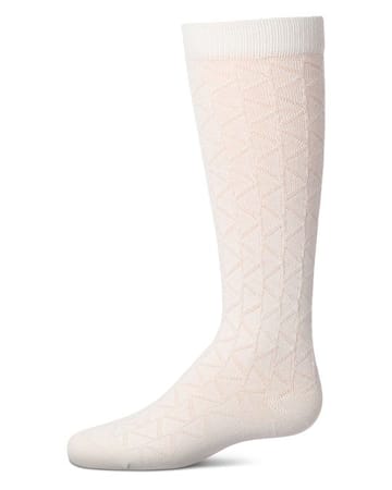 Memoi Side Zag Knee High - MKF-7283