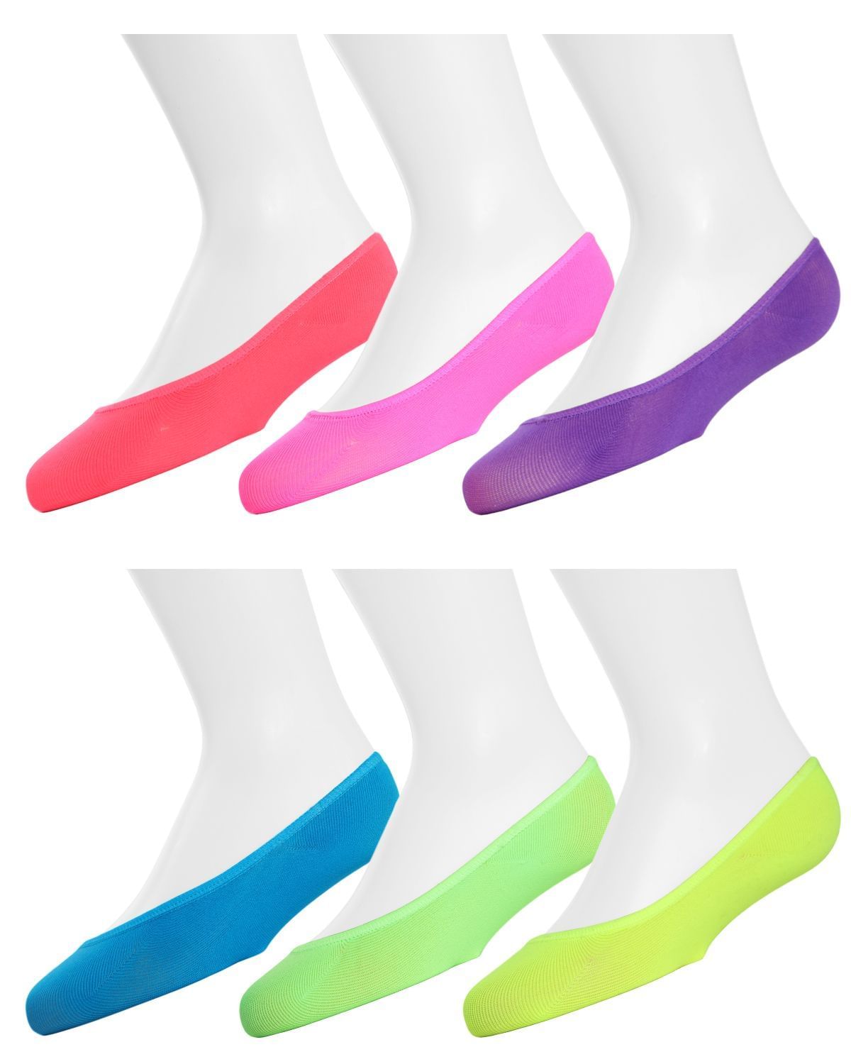 Memoi Girls Microfiber Liner Socks 6-Pack