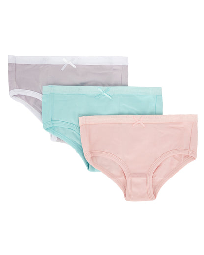 Girl’s Solid Cotton Briefs 3-Pack