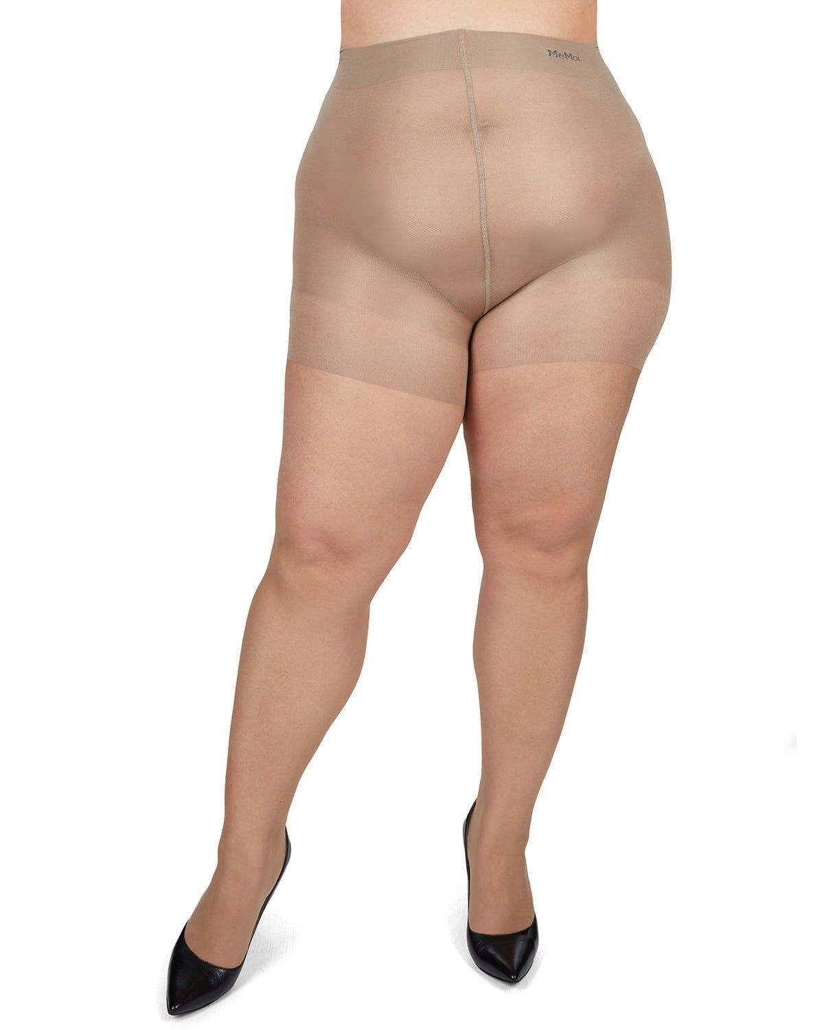 Memoi Energizing Plus Size Curvy Control Top Pantyhose