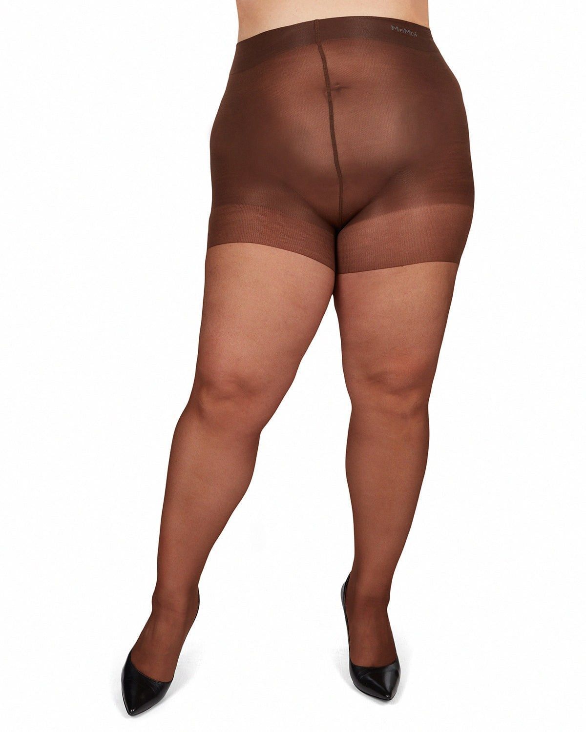 Memoi Energizing Plus Size Curvy Control Top Pantyhose