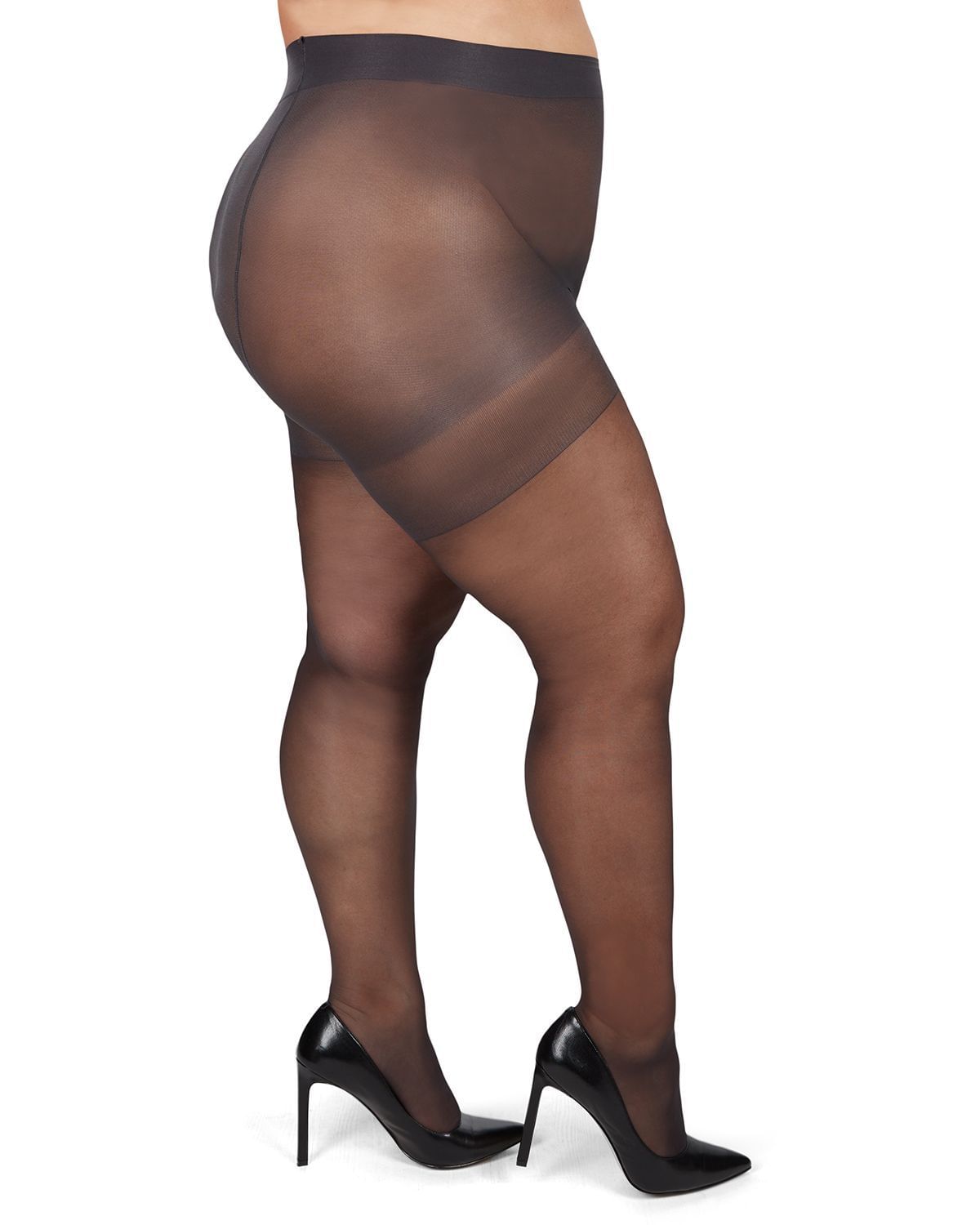 Memoi Energizing Plus Size Curvy Control Top Pantyhose