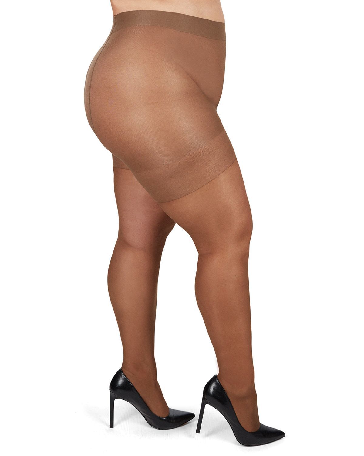 Memoi Energizing Plus Size Curvy Control Top Pantyhose