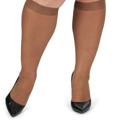 Energizing Plus Size Knee High Stockings 2-Pack