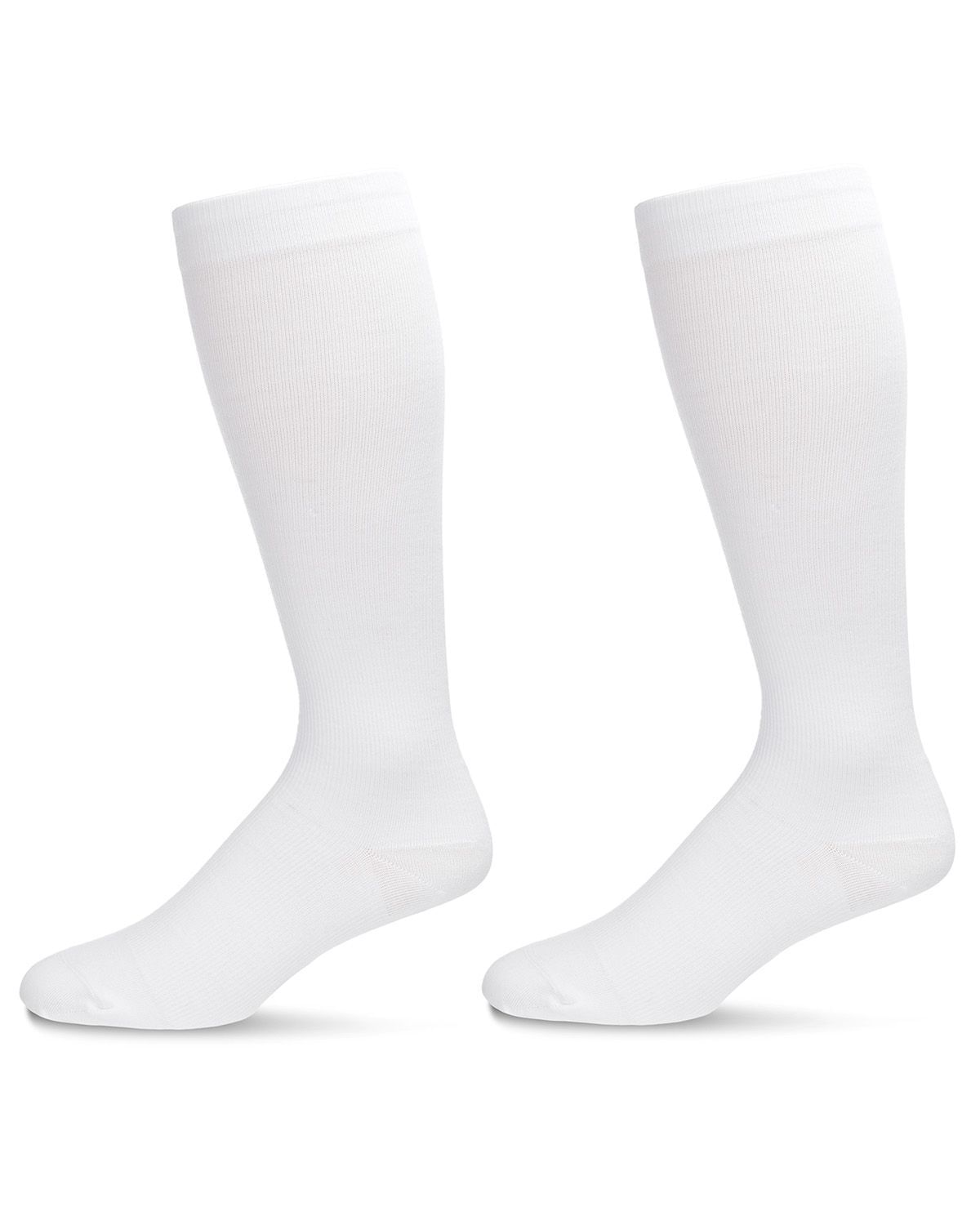 Memoi 2 Pair Solid Cotton Blend Graduated Compression Socks